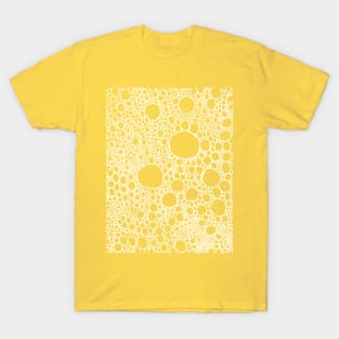 Dots pattern / circle pattern (white on yellow) T-Shirt